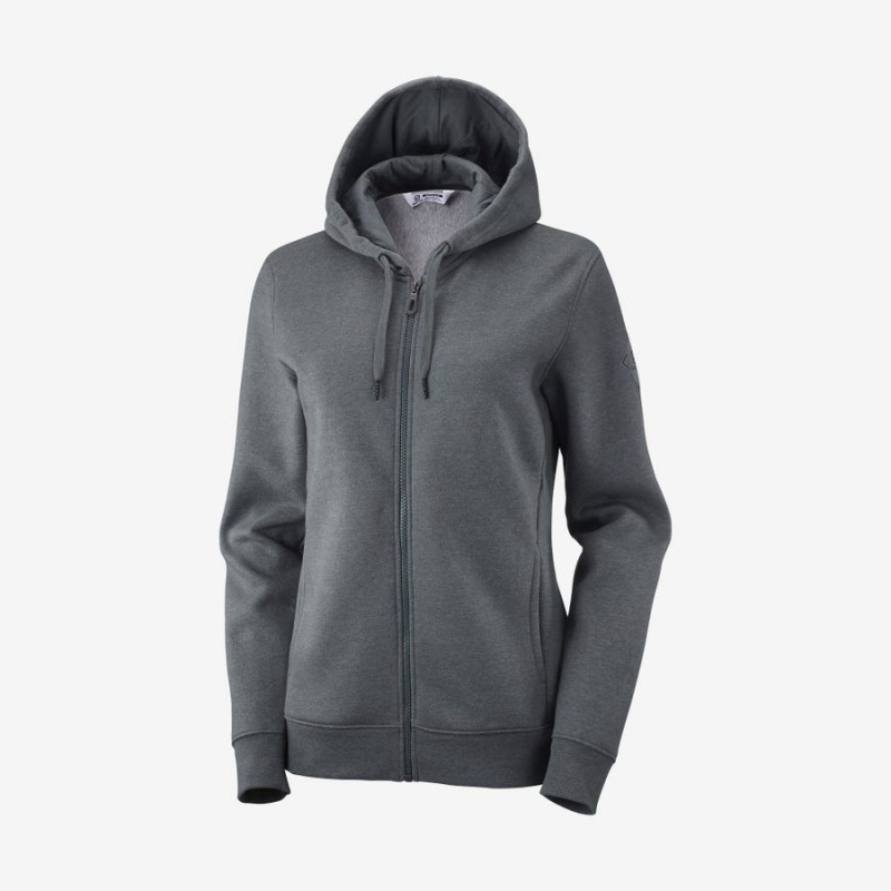 Sudadera con Capucha Salomon ESSENTIAL WARM SALOMON Mujer Gris | UY 2515JPQ