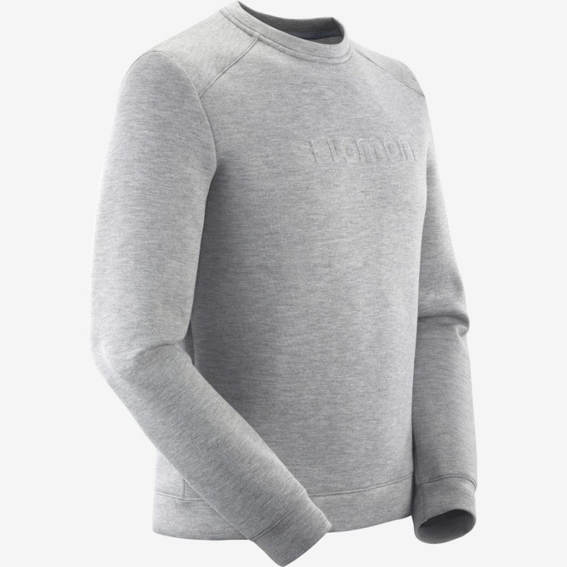 Sudadera con Capucha Salomon ESSENTIAL WARM Hombre Gris | UY 3219ZUT