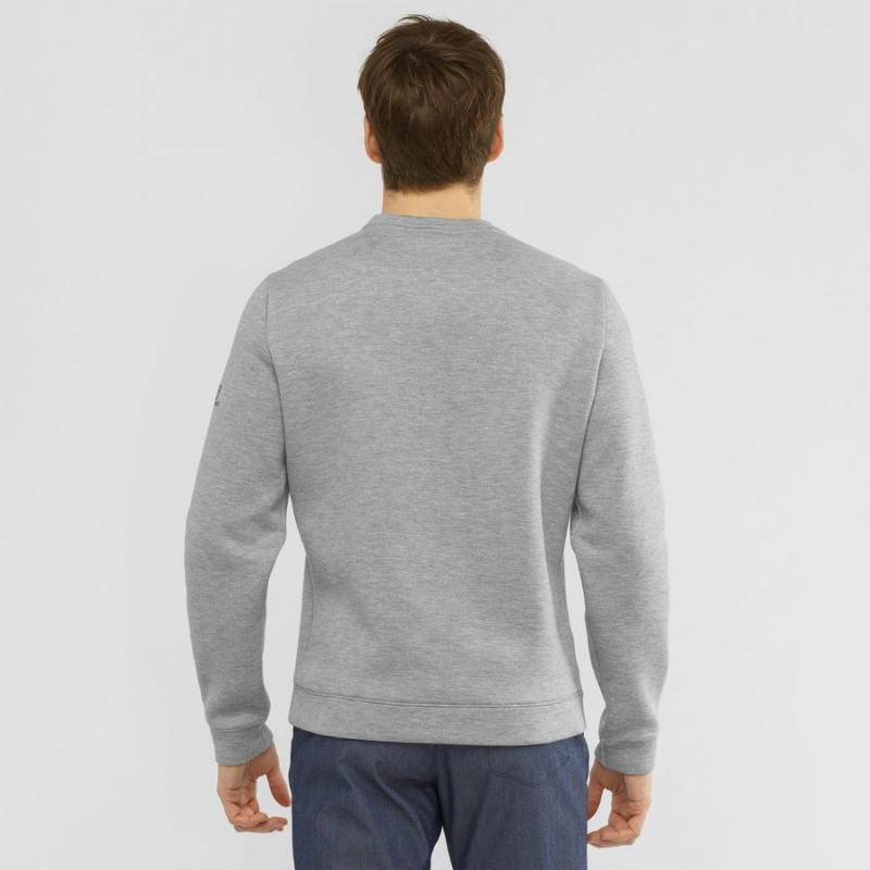 Sudadera con Capucha Salomon ESSENTIAL WARM Hombre Gris | UY 3219ZUT