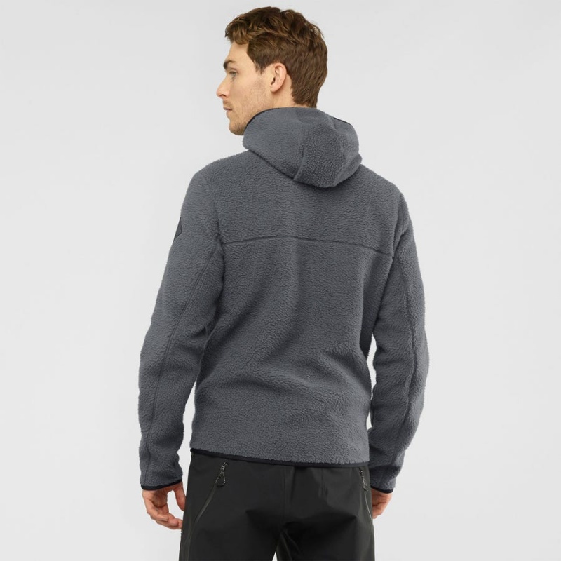 Sudadera con Capucha Salomon ESSENTIAL WARM TEDDY Hombre Gris | UY 3214GSO