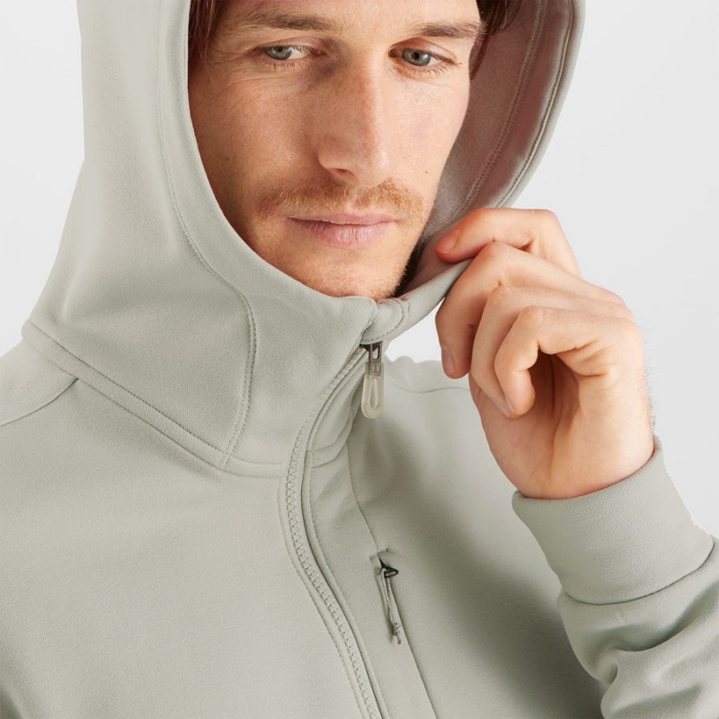 Sudadera con Capucha Salomon ESSENTIAL WARM FLEECE Hombre Beige | UY 3196CTV