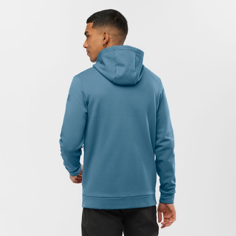 Sudadera con Capucha Salomon ESSENTIAL WARM FLEECE Hombre Azules | UY 3195XYU