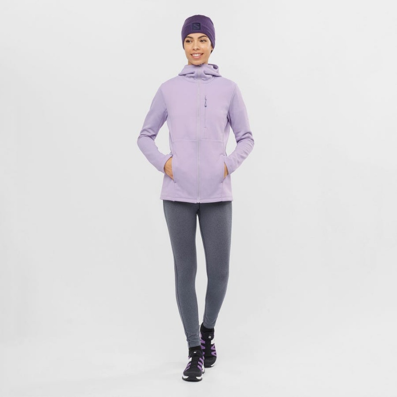 Sudadera con Capucha Salomon ESSENTIAL XWARM Mujer Moradas | UY 2502TCE