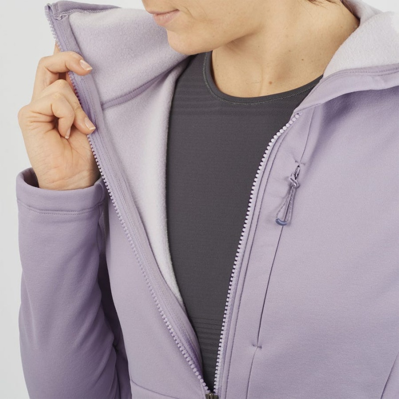 Sudadera con Capucha Salomon ESSENTIAL XWARM Mujer Moradas | UY 2502TCE