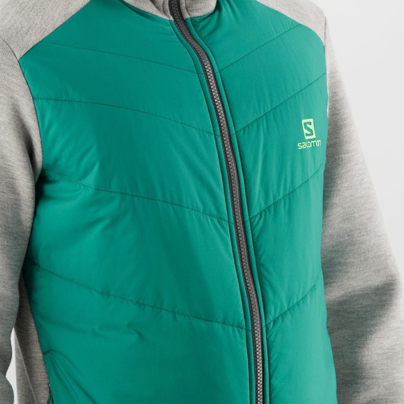 Sudadera con Capucha Salomon ESSENTIAL XWARM HYBRID Hombre Verde | UY 3215HAP