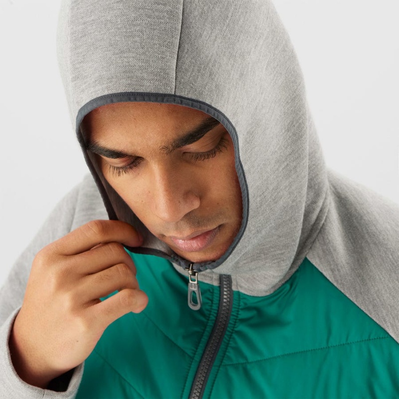 Sudadera con Capucha Salomon ESSENTIAL XWARM HYBRID Hombre Verde | UY 3215HAP