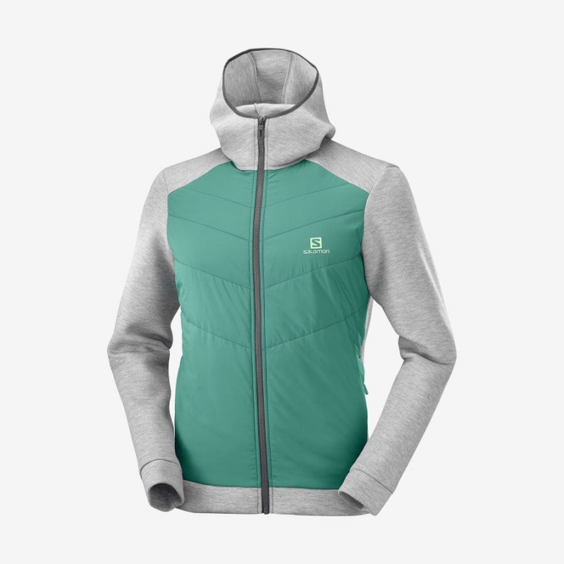 Sudadera con Capucha Salomon ESSENTIAL XWARM HYBRID Hombre Verde | UY 3215HAP