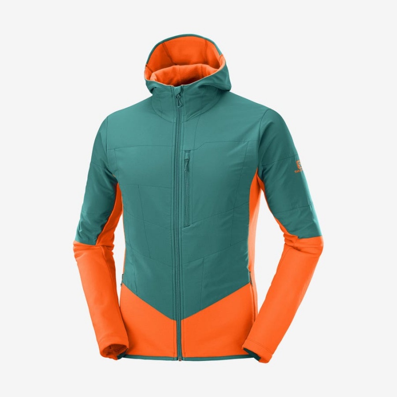 Sudadera con Capucha Salomon OUTLINE WARM HYBRID Hombre Verde | UY 3212DFM