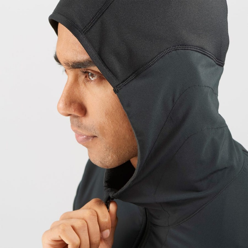 Sudadera con Capucha Salomon OUTLINE WARM HYBRID Hombre Negras | UY 3211SGL