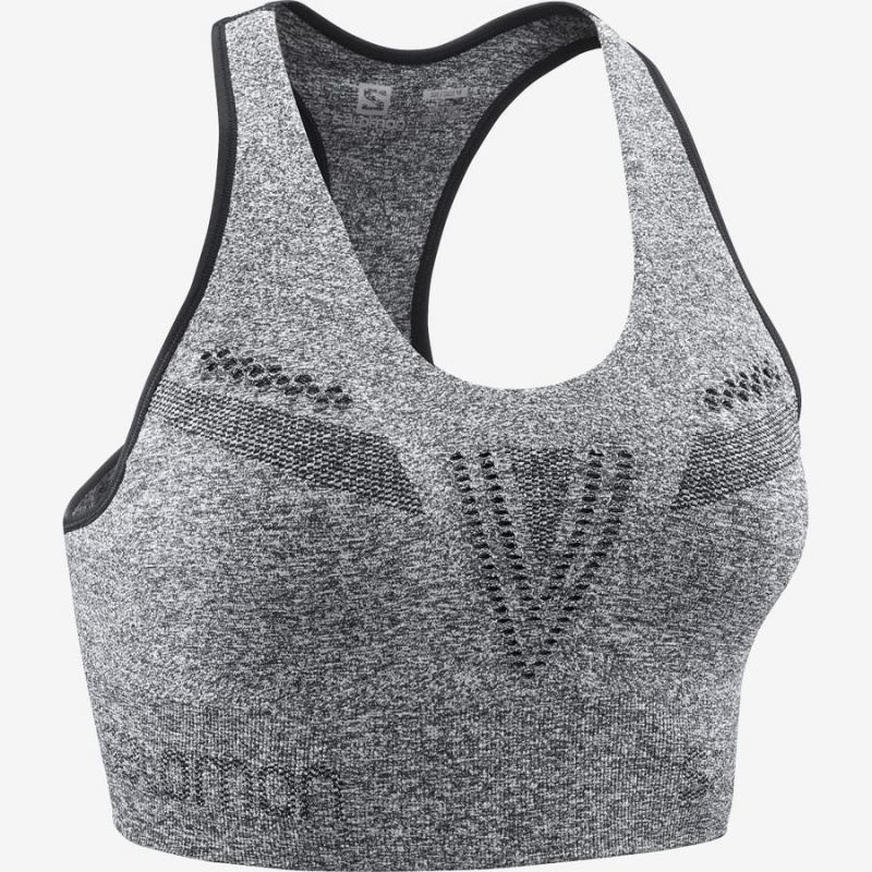 Sujetador Deportivo Salomon ESSENTIAL MOVE ON SEAMLESS Mujer Gris | UY 2401ILH