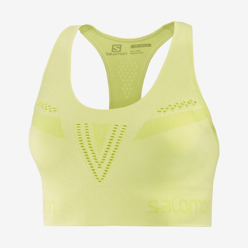 Sujetador Deportivo Salomon ESSENTIAL MOVE ON SEAMLESS Mujer Verde | UY 2399YXF