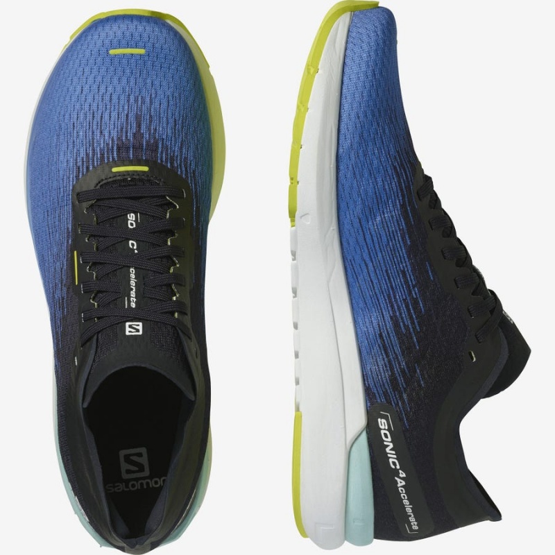 Zapatillas Running Salomon SONIC 4 Accelerate Hombre Azules Blancas | UY 3479ZUT