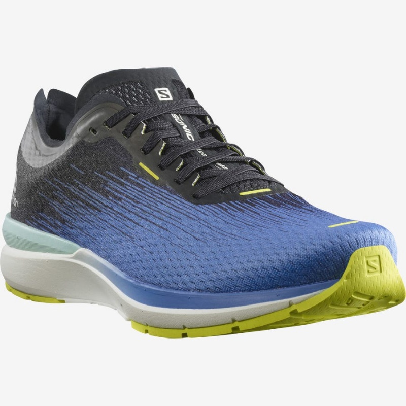 Zapatillas Running Salomon SONIC 4 Accelerate Hombre Azules Blancas | UY 3479ZUT