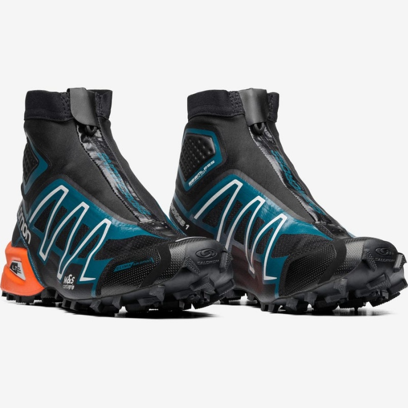 Zapatillas Salomon SNOWCROSS ADVANCED Hombre Negras Azules Naranjas | UY 3443PJJ