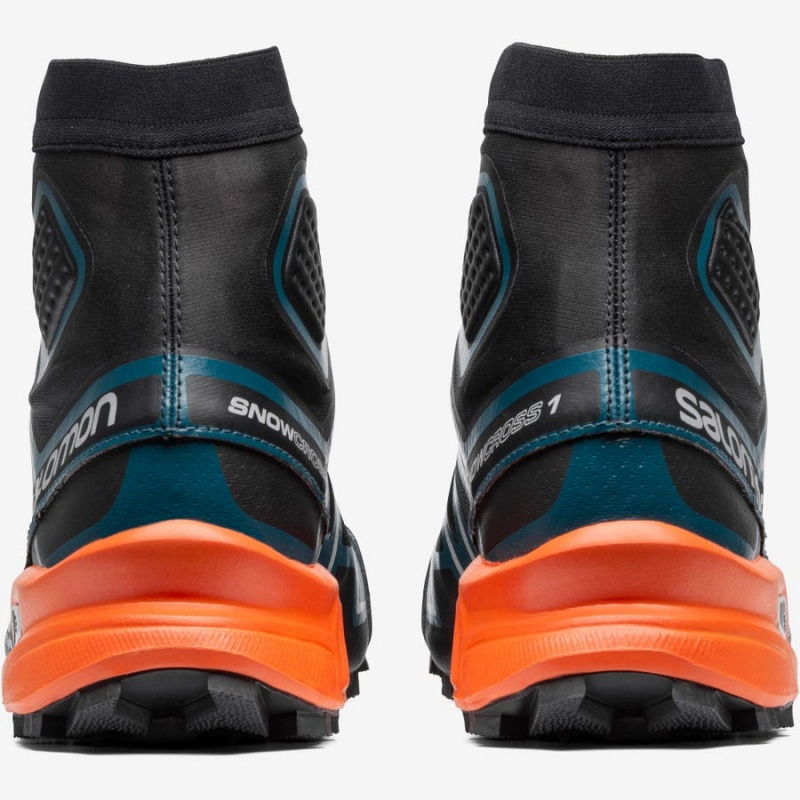 Zapatillas Salomon SNOWCROSS ADVANCED Hombre Negras Azules Naranjas | UY 3443PJJ