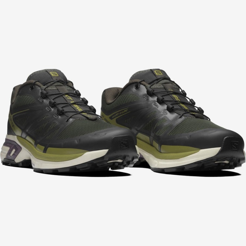 Zapatillas Salomon XT-WINGS 2 Mujer Negras Verde Oliva | UY 2640DFM