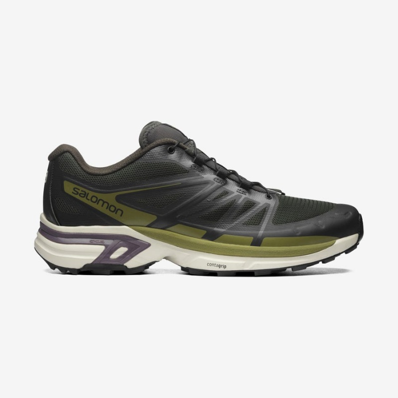 Zapatillas Salomon XT-WINGS 2 Mujer Negras Verde Oliva | UY 2640DFM