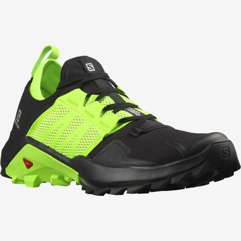 Zapatillas Trail Running Salomon MADCROSS Hombre Negras Verde | UY 3532XYU