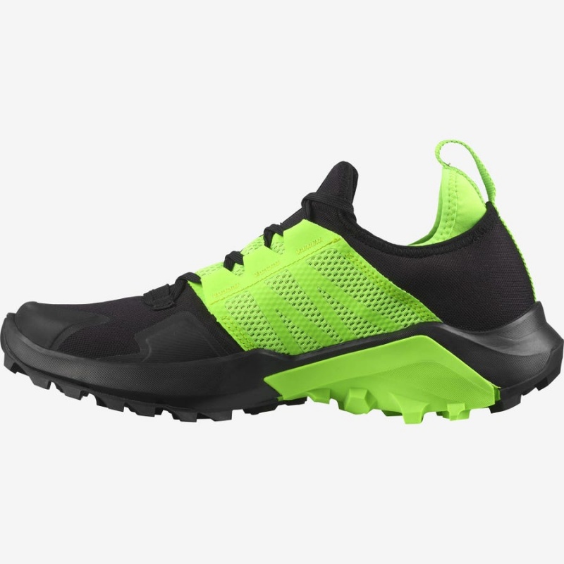 Zapatillas Trail Running Salomon MADCROSS Hombre Negras Verde | UY 3532XYU