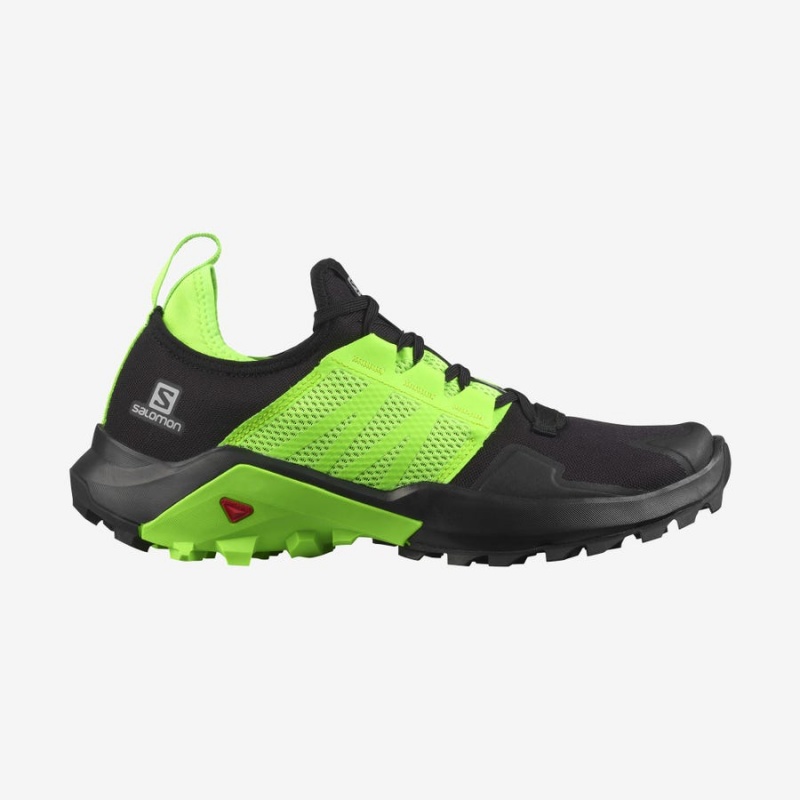 Zapatillas Trail Running Salomon MADCROSS Hombre Negras Verde | UY 3532XYU