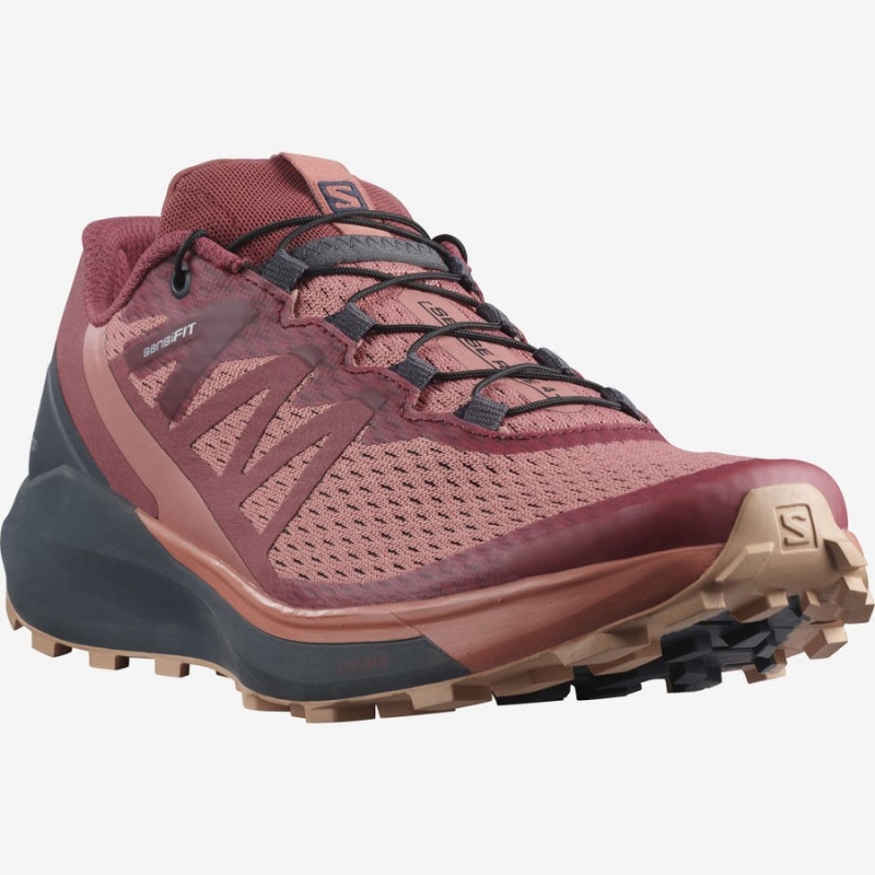 Zapatillas Trail Running Salomon SENSE RIDE 4 Mujer Moradas Naranjas | UY 2751ZUT