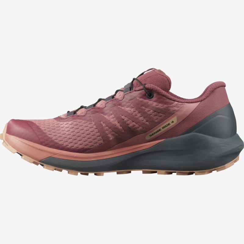 Zapatillas Trail Running Salomon SENSE RIDE 4 Mujer Moradas Naranjas | UY 2751ZUT