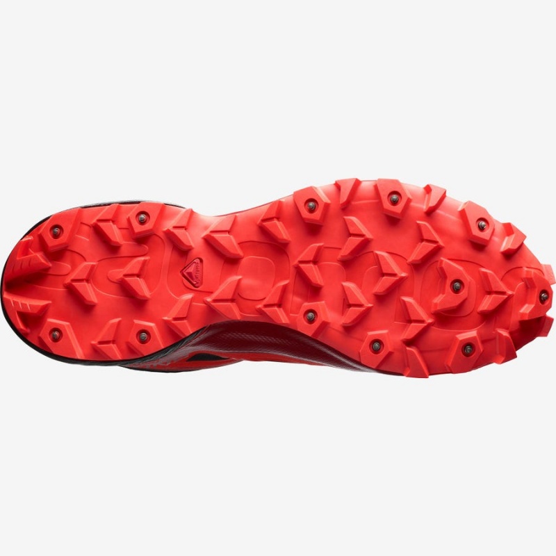 Zapatillas Trail Running Salomon SNOWSPIKE CLIMASALOMON™ WATERPROOF Hombre Negras Rojas | UY 3494OKI