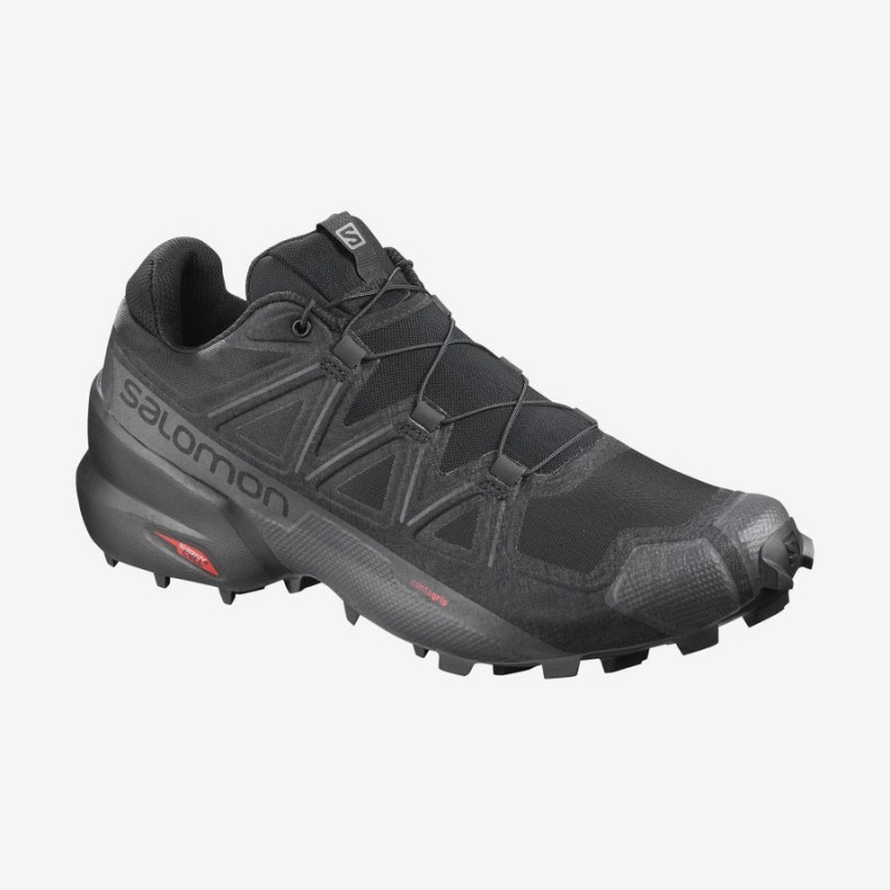 Zapatillas Trail Running Salomon SPEEDCROSS 5 WIDE Hombre Negras | UY 3524DFM