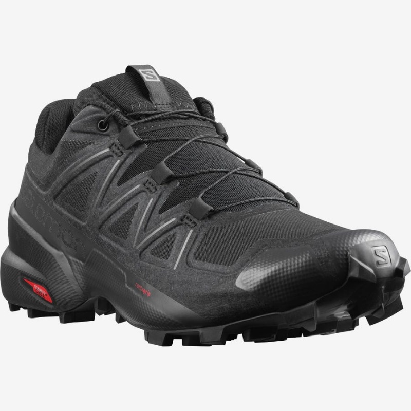 Zapatillas Trail Running Salomon SPEEDCROSS 5 WIDE Hombre Negras | UY 3524DFM