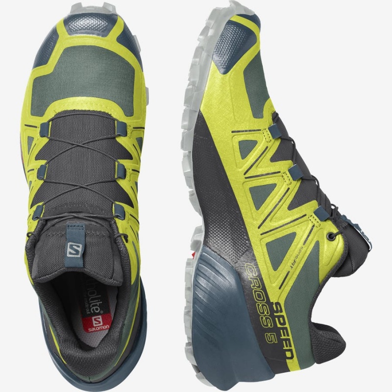 Zapatillas Trail Running Salomon SPEEDCROSS 5 Hombre Amarillo Negras | UY 3512MQZ