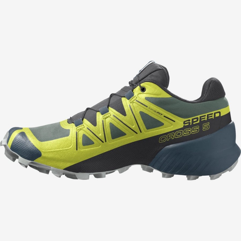 Zapatillas Trail Running Salomon SPEEDCROSS 5 Hombre Amarillo Negras | UY 3512MQZ