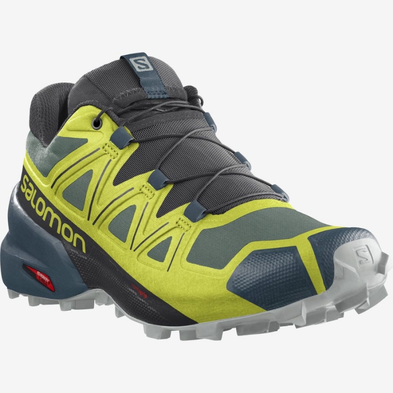 Zapatillas Trail Running Salomon SPEEDCROSS 5 Hombre Amarillo Negras | UY 3512MQZ