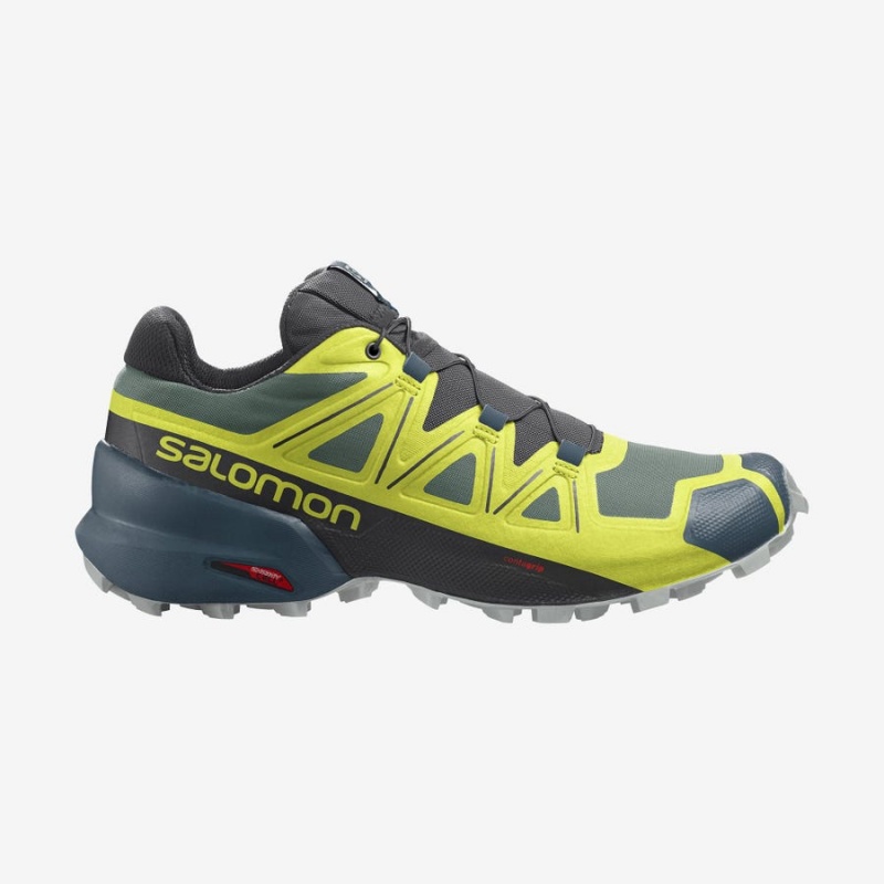 Zapatillas Trail Running Salomon SPEEDCROSS 5 Hombre Amarillo Negras | UY 3512MQZ