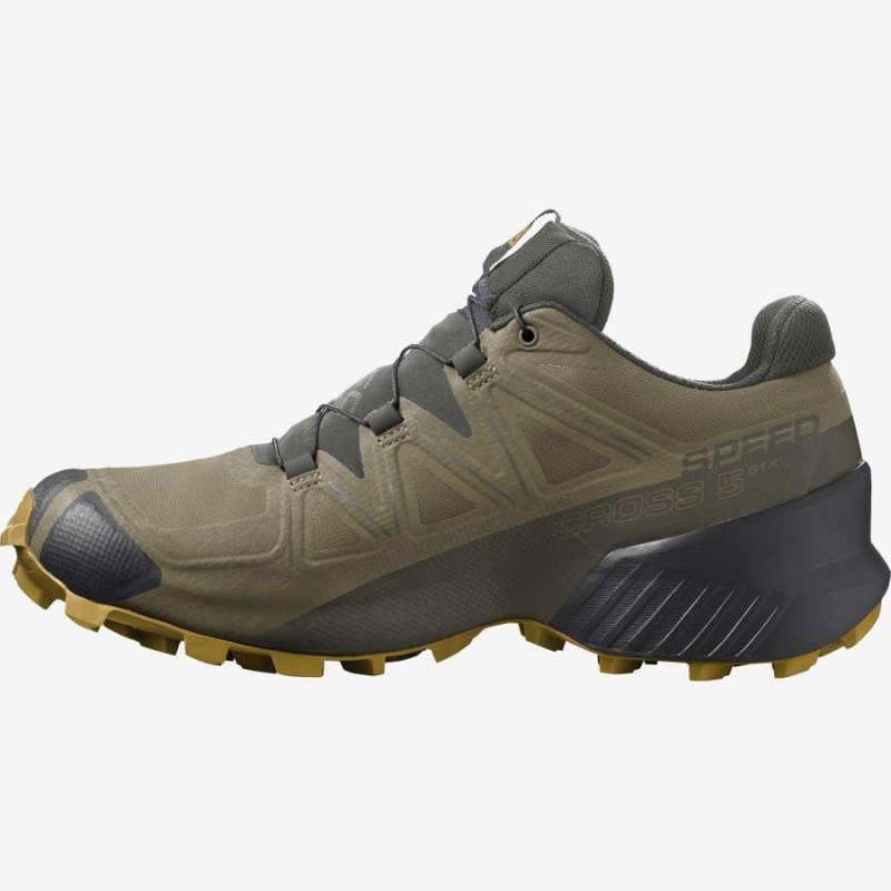 Zapatillas Trail Running Salomon SPEEDCROSS 5 GORE-TEX Hombre Verde Oliva | UY 3511NWY