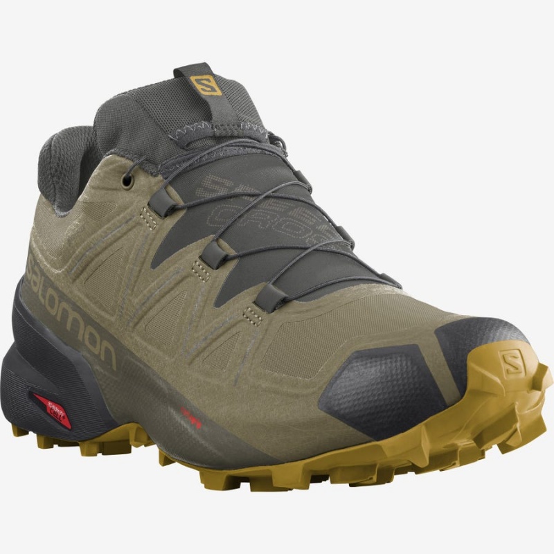 Zapatillas Trail Running Salomon SPEEDCROSS 5 GORE-TEX Hombre Verde Oliva | UY 3511NWY