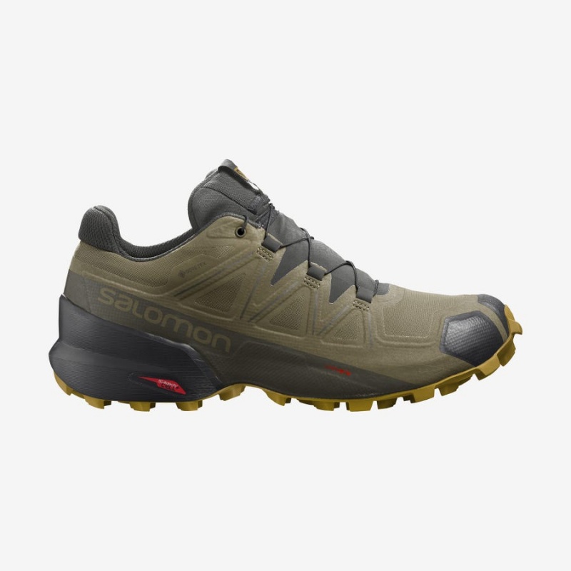 Zapatillas Trail Running Salomon SPEEDCROSS 5 GORE-TEX Hombre Verde Oliva | UY 3511NWY