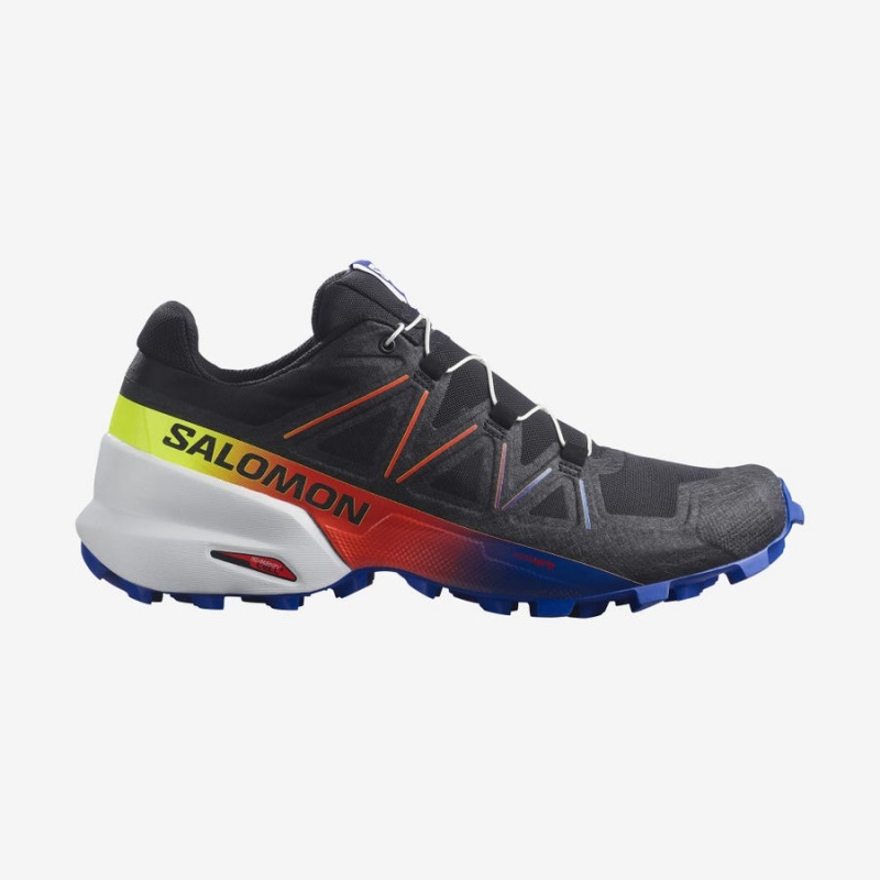 Zapatillas Trail Running Salomon SPEEDCROSS 5 RACING PACK Hombre Negras Azules | UY 3503JPQ