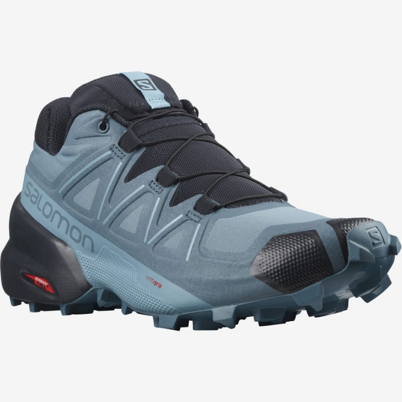 Zapatillas Trail Running Salomon SPEEDCROSS 5 WIDE Mujer Azules | UY 2739GSO