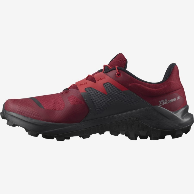 Zapatillas Trail Running Salomon WILDCROSS 2 Hombre Negras Rojas | UY 3522AHK