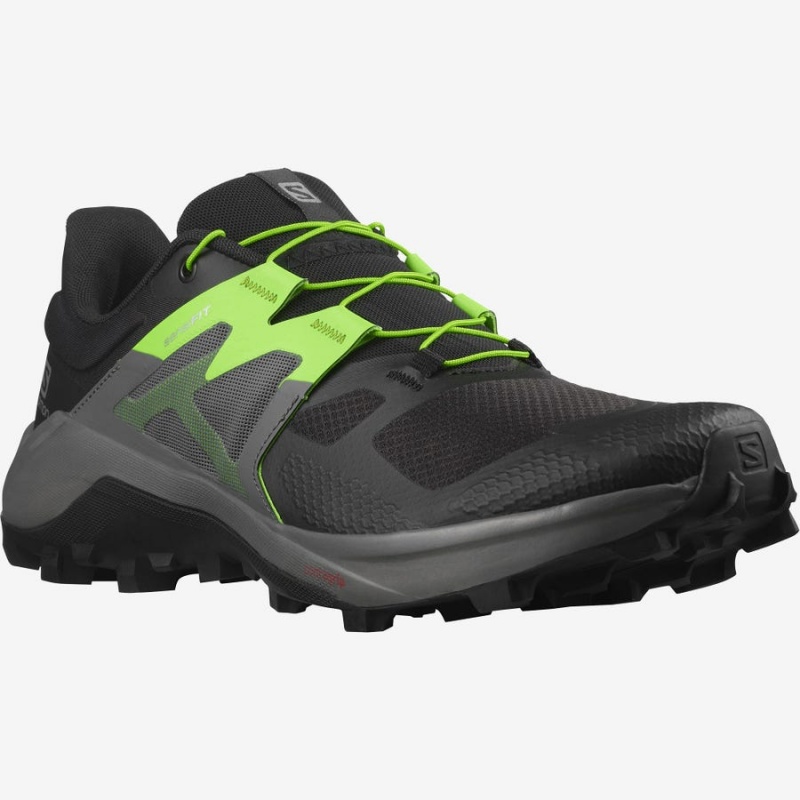 Zapatillas Trail Running Salomon WILDCROSS 2 Hombre Negras Verde | UY 3521JPQ