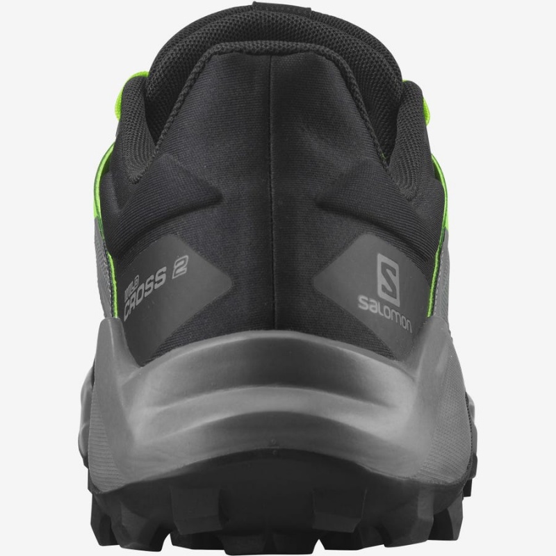 Zapatillas Trail Running Salomon WILDCROSS 2 Hombre Negras Verde | UY 3521JPQ