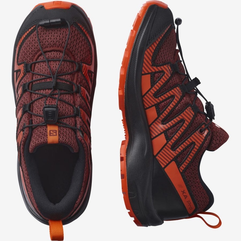 Zapatillas Trail Running Salomon XA PRO V8 Niños Naranjas | UY 2032ZUT