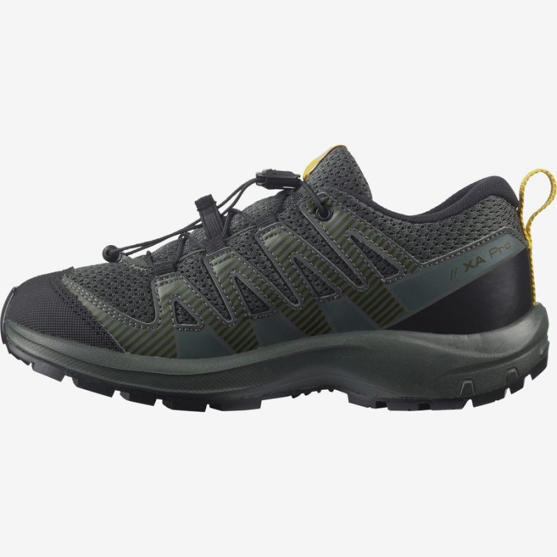 Zapatillas Trail Running Salomon XA PRO V8 Niños Verde Oliva | UY 2030KOR