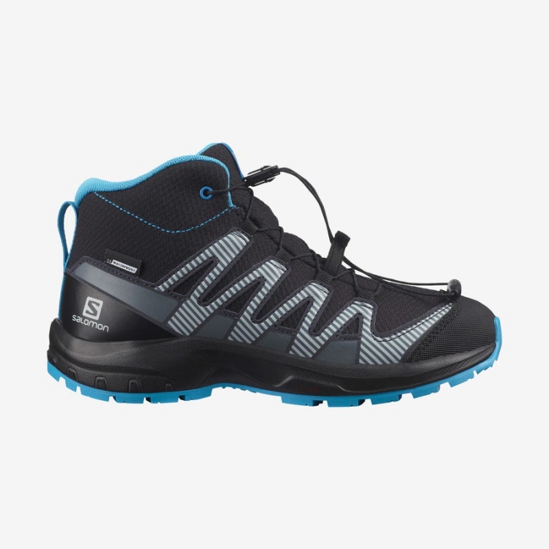 Zapatillas Trail Running Salomon XA PRO V8 MID CLIMASALOMON™ WATERPROOF Niños Negras | UY 2028HAP