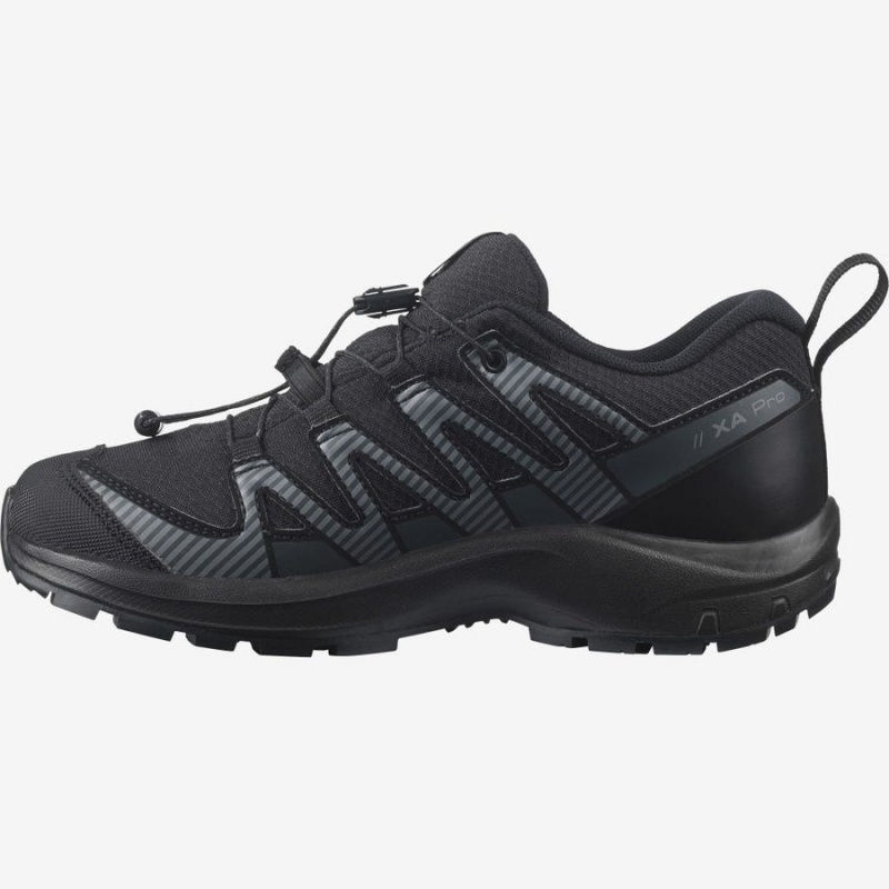 Zapatillas Trail Running Salomon XA PRO V8 CLIMASALOMON™ WATERPROOF Niños Negras | UY 2023AHK