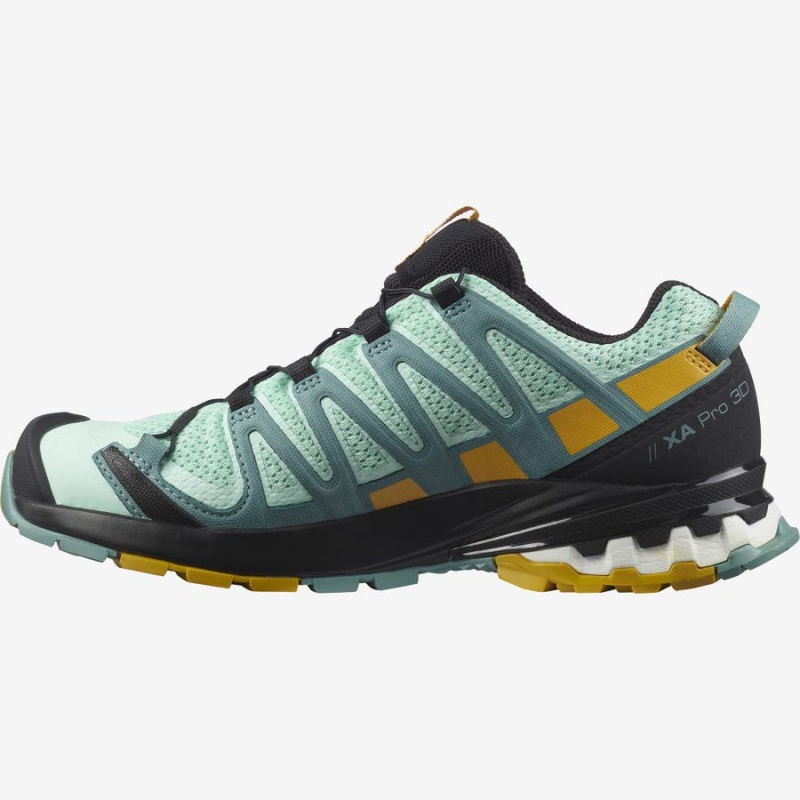 Zapatillas Trail Running Salomon XA PRO 3D v8 Mujer Verde Oliva | UY 2770SGL