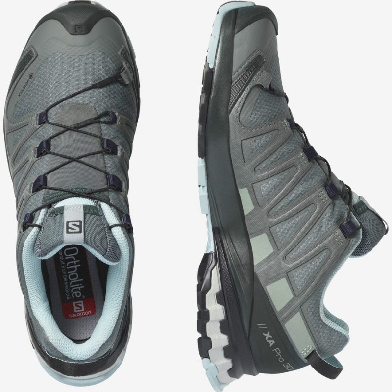 Zapatillas Trail Running Salomon XA PRO 3D v8 GORE-TEX Mujer Gris | UY 2765ILH