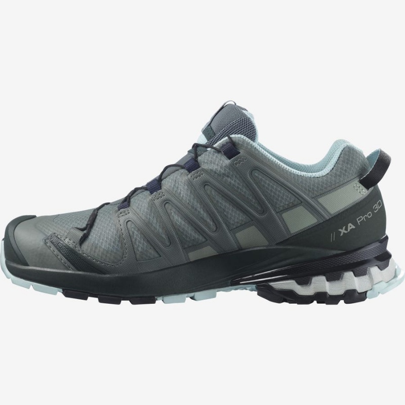 Zapatillas Trail Running Salomon XA PRO 3D v8 GORE-TEX Mujer Gris | UY 2765ILH