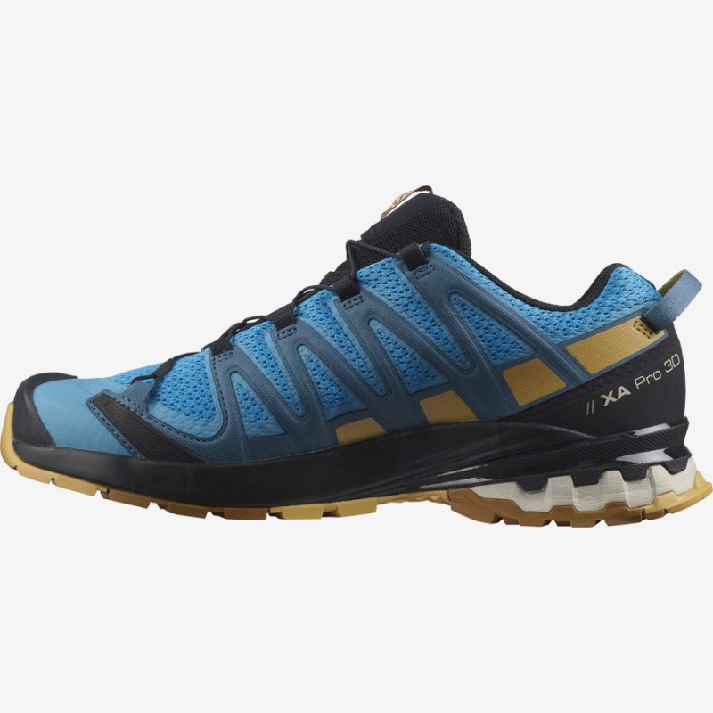 Zapatillas Trail Running Salomon XA PRO 3D v8 Hombre Azules | UY 3527HAP