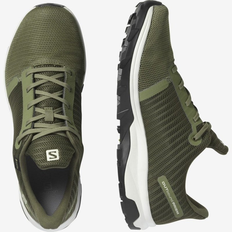 Zapatillas de Senderismo Salomon OUTBOUND PRISM GORE-TEX Hombre Verde Oliva | UY 3571GSO